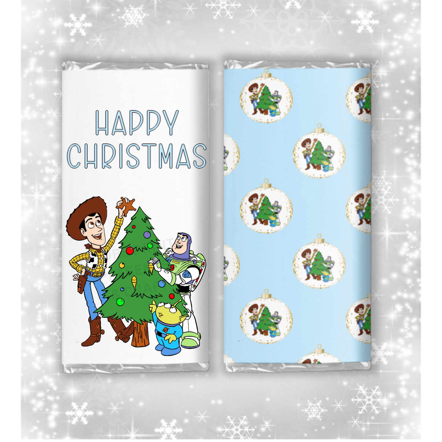 Toy Story Christmas Chocolate Bar Wrapper