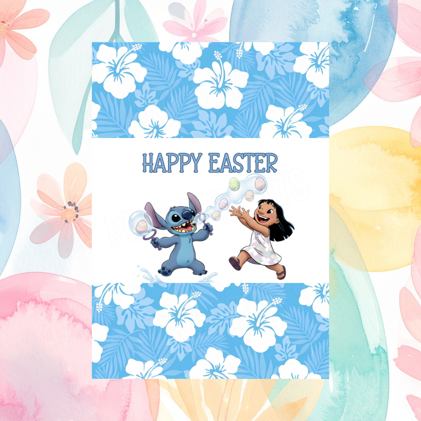 Stitch Easter Chocolate Bar Wrapper