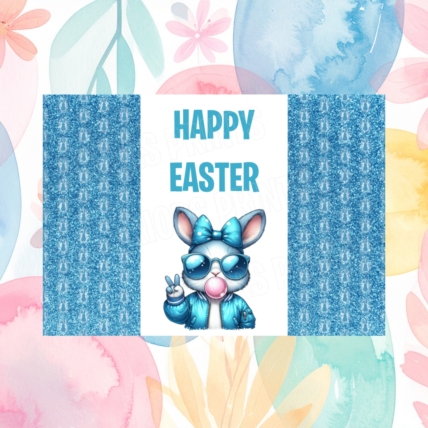 Cool Easter Bunny Chocolate Bar Wrapper