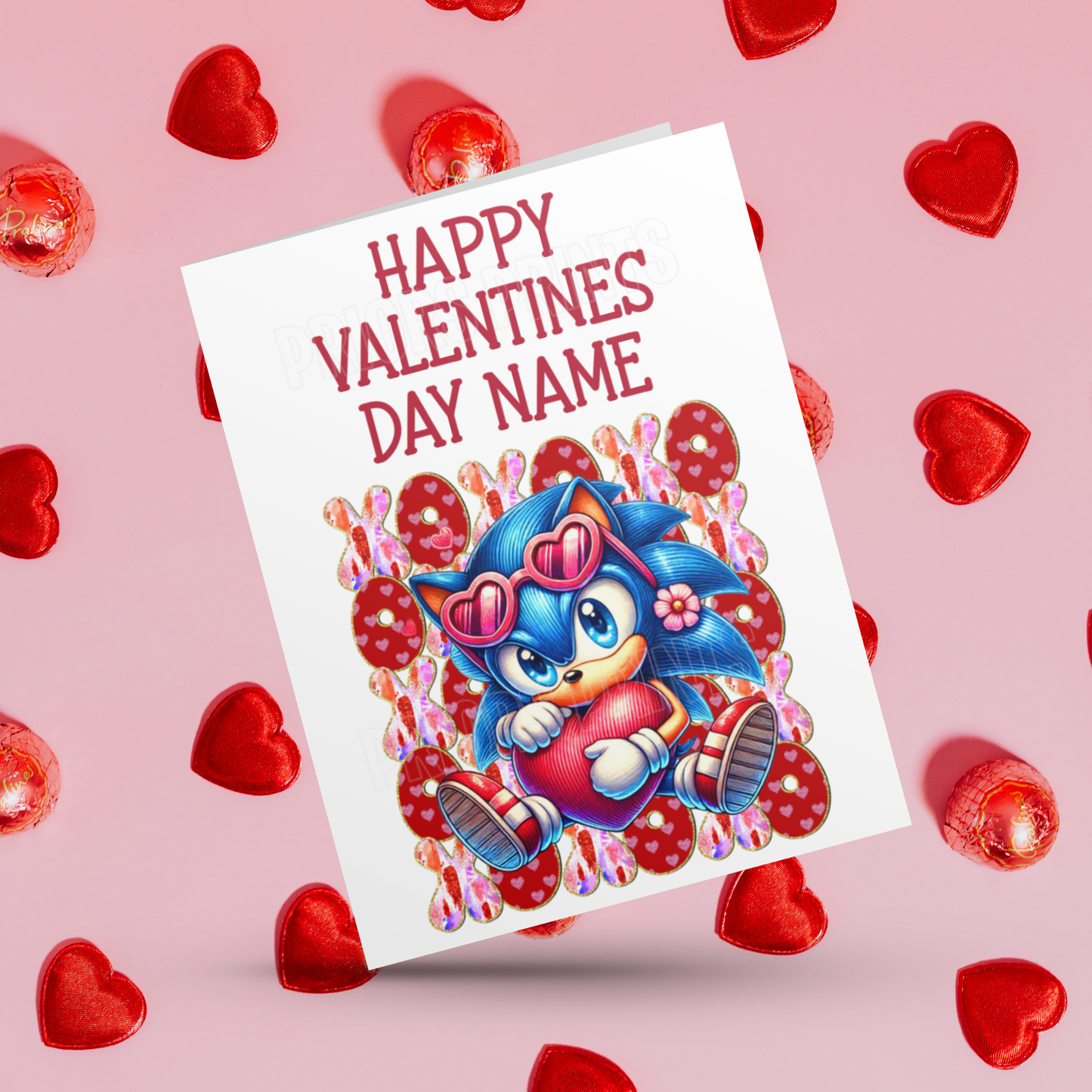 XOXOX Personalised Cute Character Valentines Day Cards 2  I Spiderman I Sonic I Captain America I Batman I Mario I Groot I Yoda I Deadpool