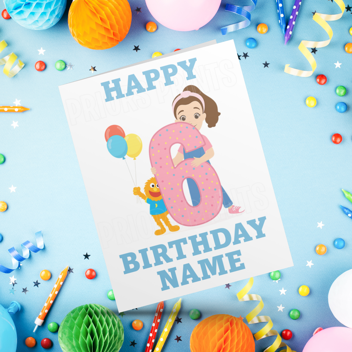 Ms Rachel Personalised Birthday Card with Age 1-6 years I Miss Rachel I Mrs Rachel