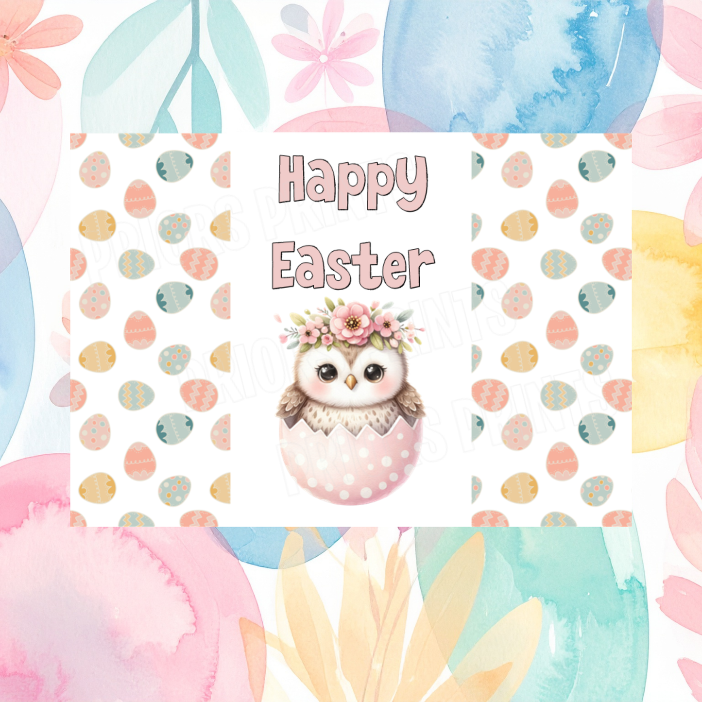 Cute Animals in Easter Egg Easter Chocolate Bar Wrapper
