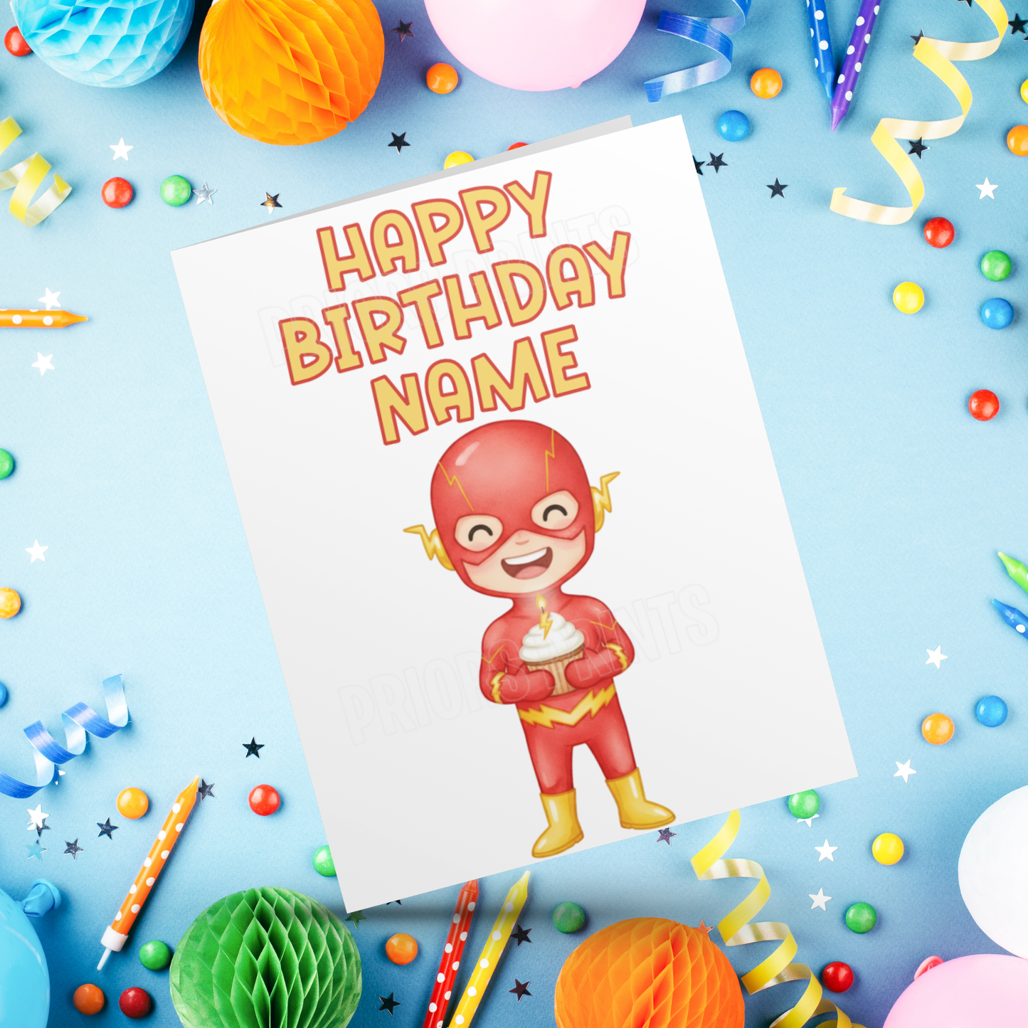 Personalised The Flash Birthday Card I Marvel I Superhero