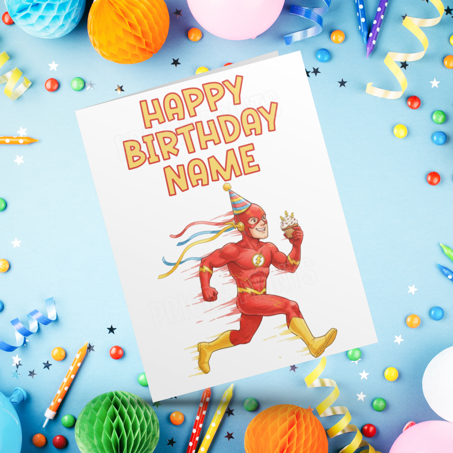 Personalised The Flash Birthday Card I Marvel I Superhero