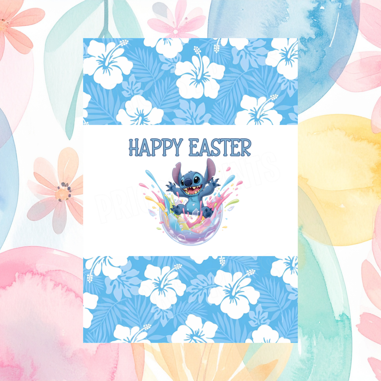 Stitch Easter Chocolate Bar Wrapper