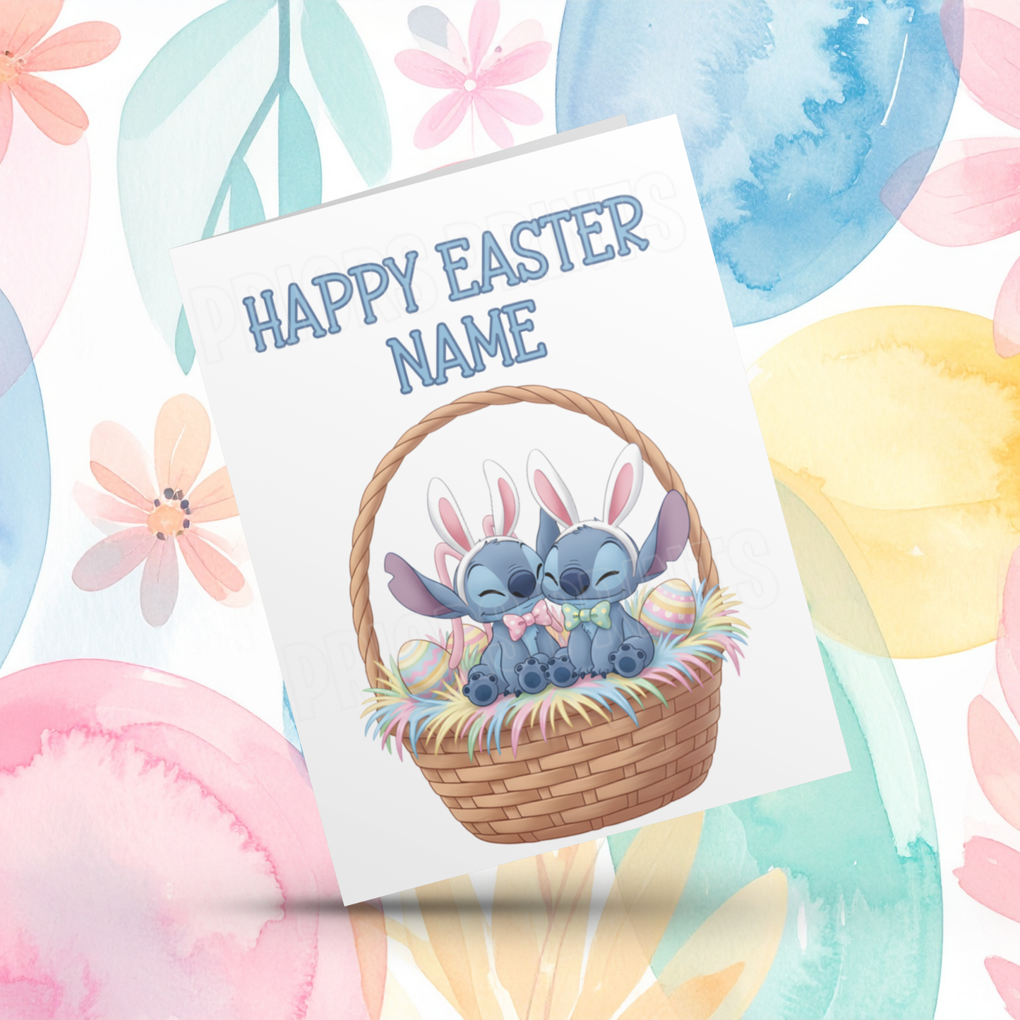 Stitch Personalised Easter Card