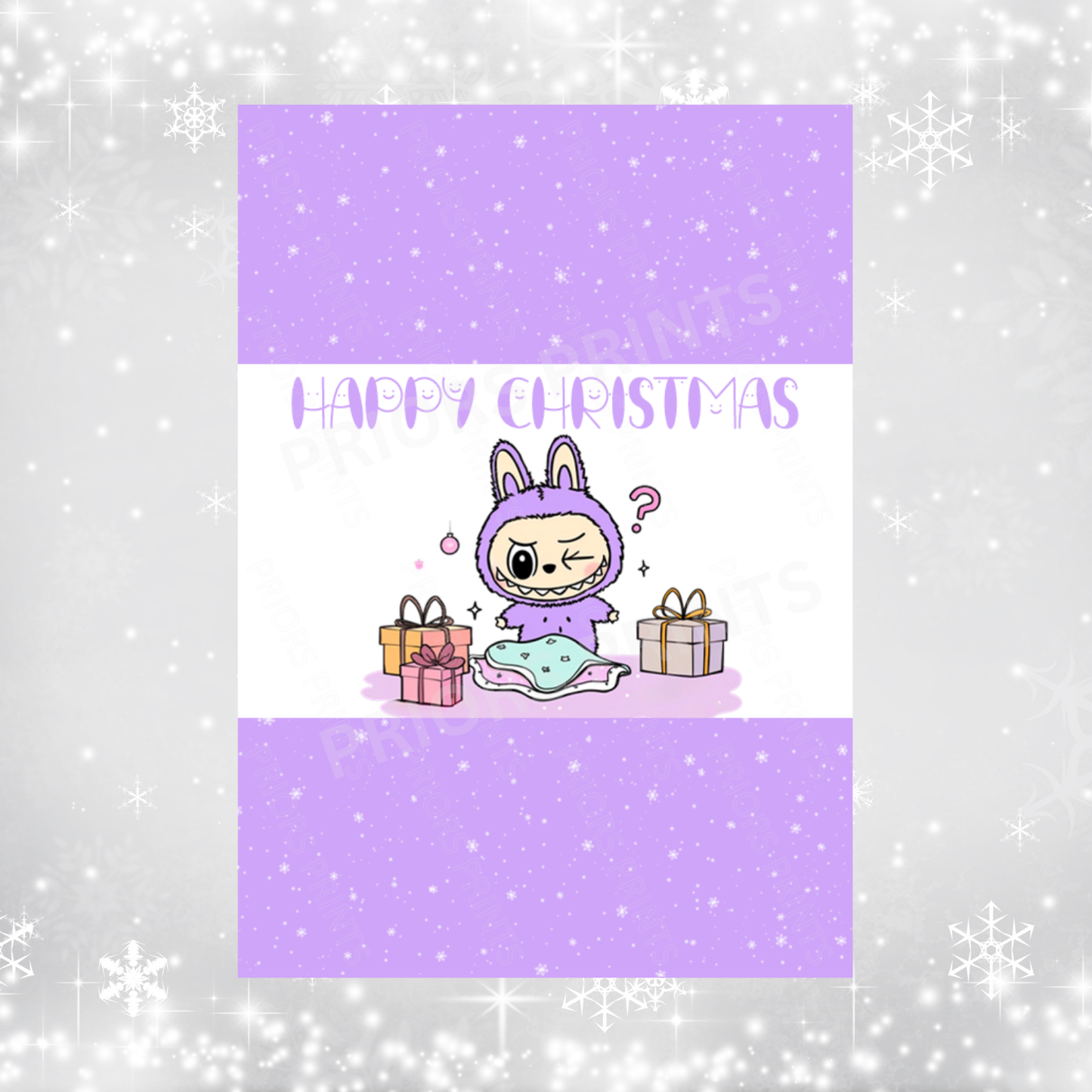 Labubu Christmas Chocolate Bar Wrapper