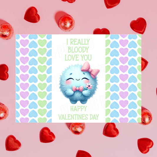 Funny Offensive Valentines Day Chocolate Bar Wrappers Listing 5