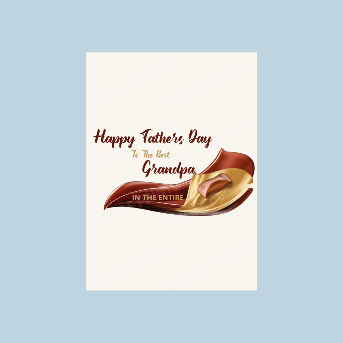 Galaxy Happy Fathers Day Chocolate Bar Wrapper for Male Relatives