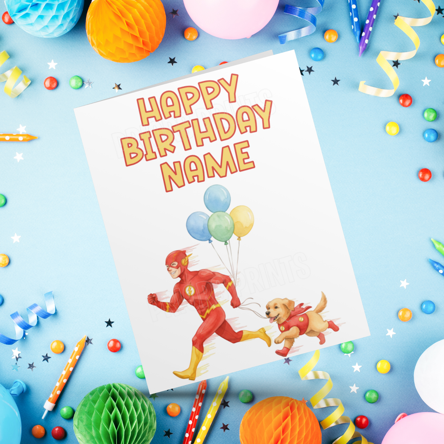 Personalised The Flash Birthday Card I Marvel I Superhero