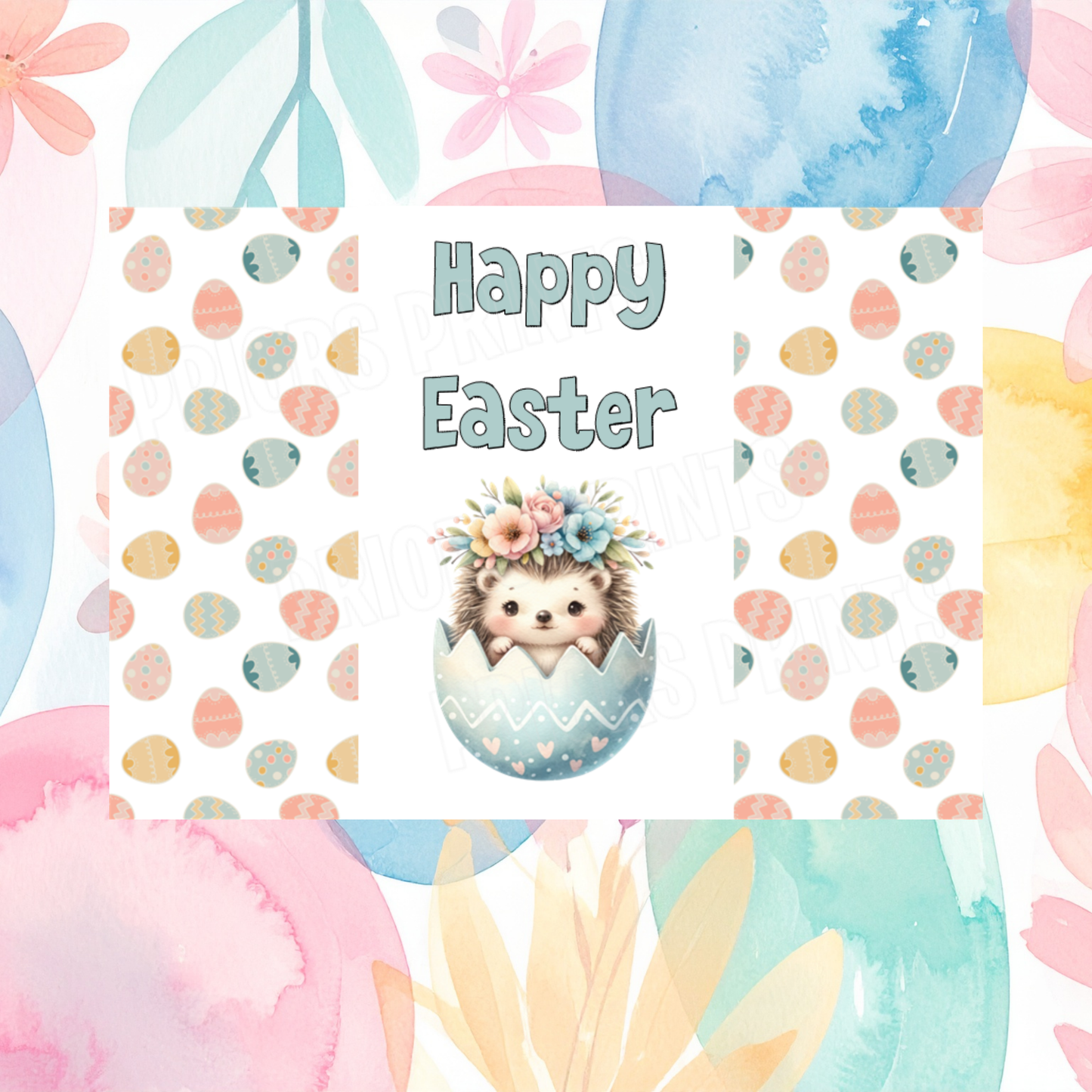 Cute Animals in Easter Egg Easter Chocolate Bar Wrapper
