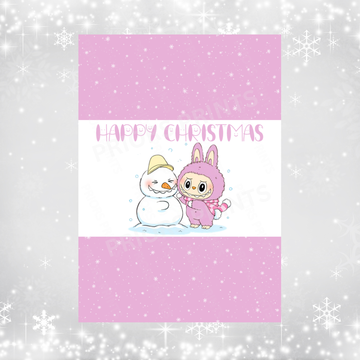 Labubu Christmas Chocolate Bar Wrapper