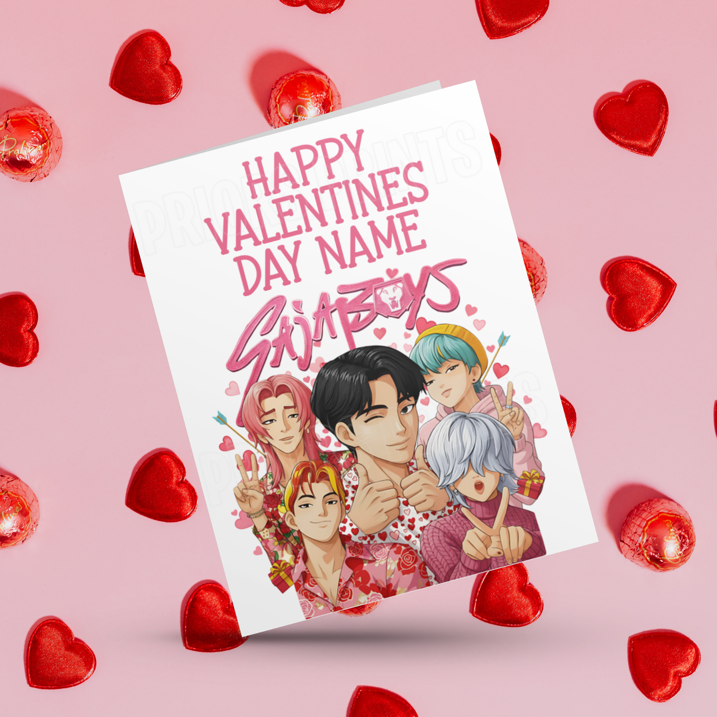 K-Pop demon Hunter Boys Personalised Valentines Card I Saja Boys I Jinu I Abs I Abby I Mystery I Romance I Baby