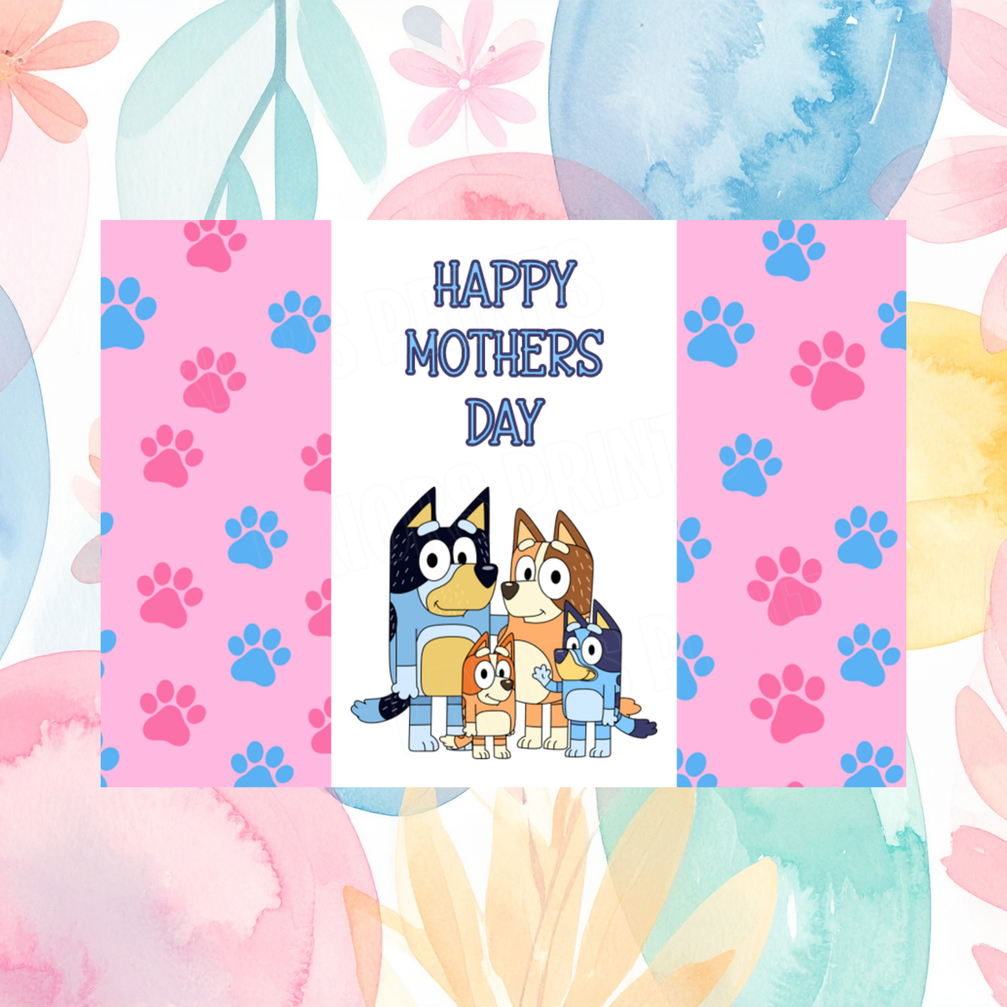 Bluey Happy Mothers Day Chocolate Bar Wrapper