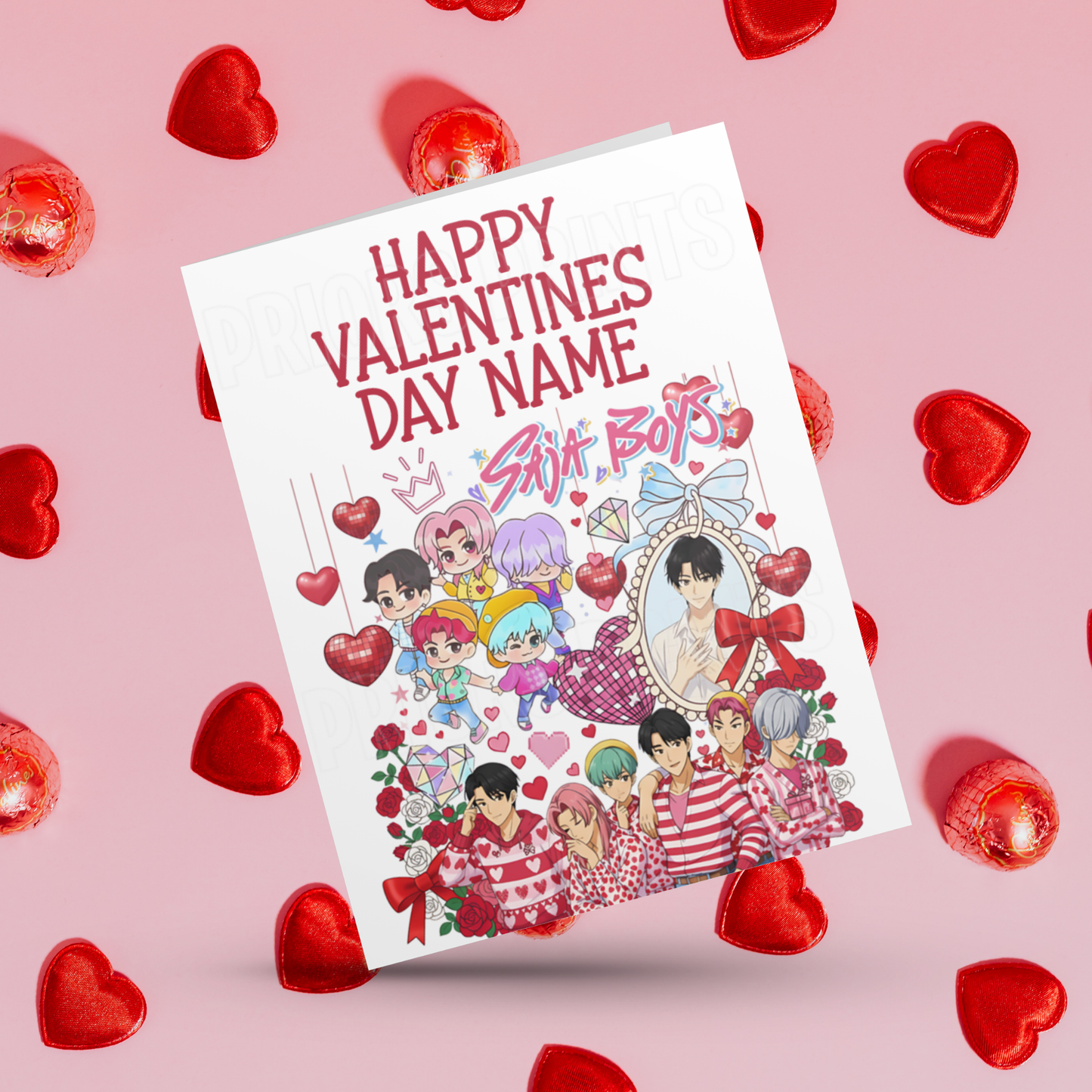 K-Pop demon Hunter Boys Personalised Valentines Card I Saja Boys I Jinu I Abs I Abby I Mystery I Romance I Baby