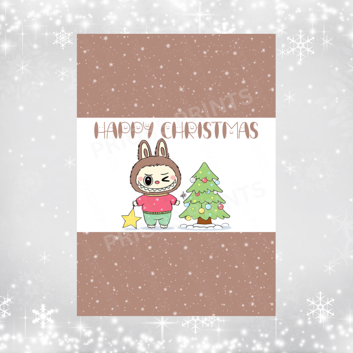 Labubu Christmas Chocolate Bar Wrapper