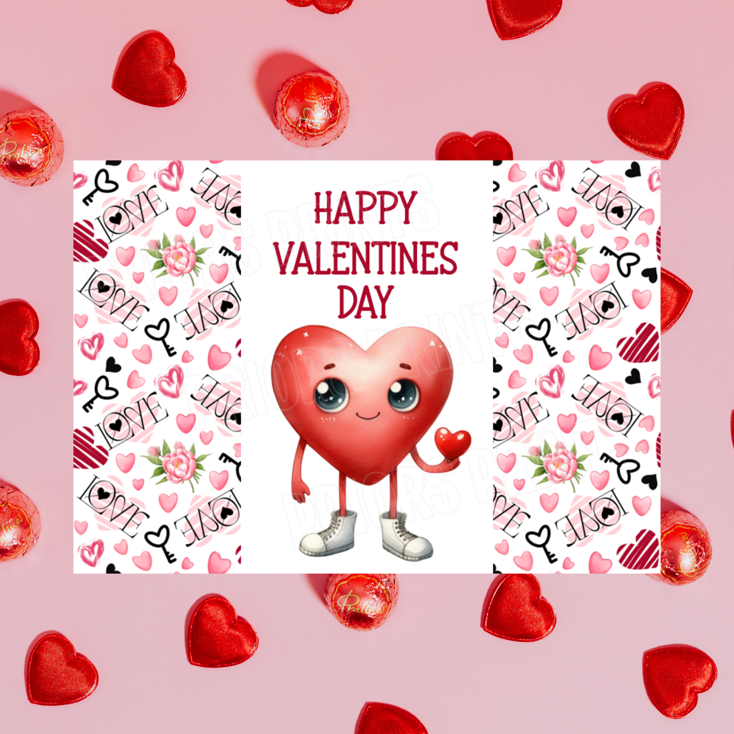 Cute Monsters Valentines Day Chocolate Bar Wrappers