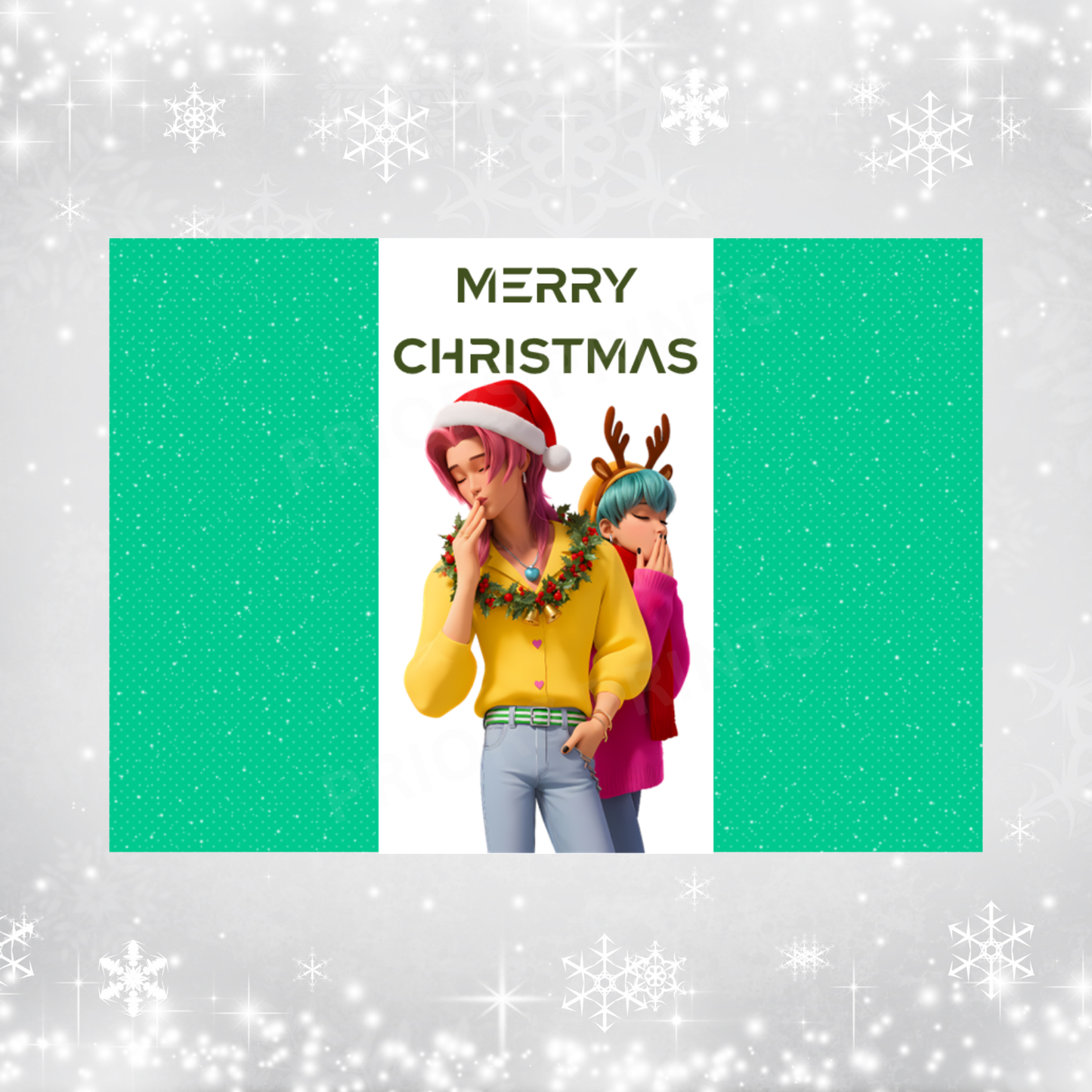 K Pop Demon Hunter Christmas Chocolate Bar Wrapper