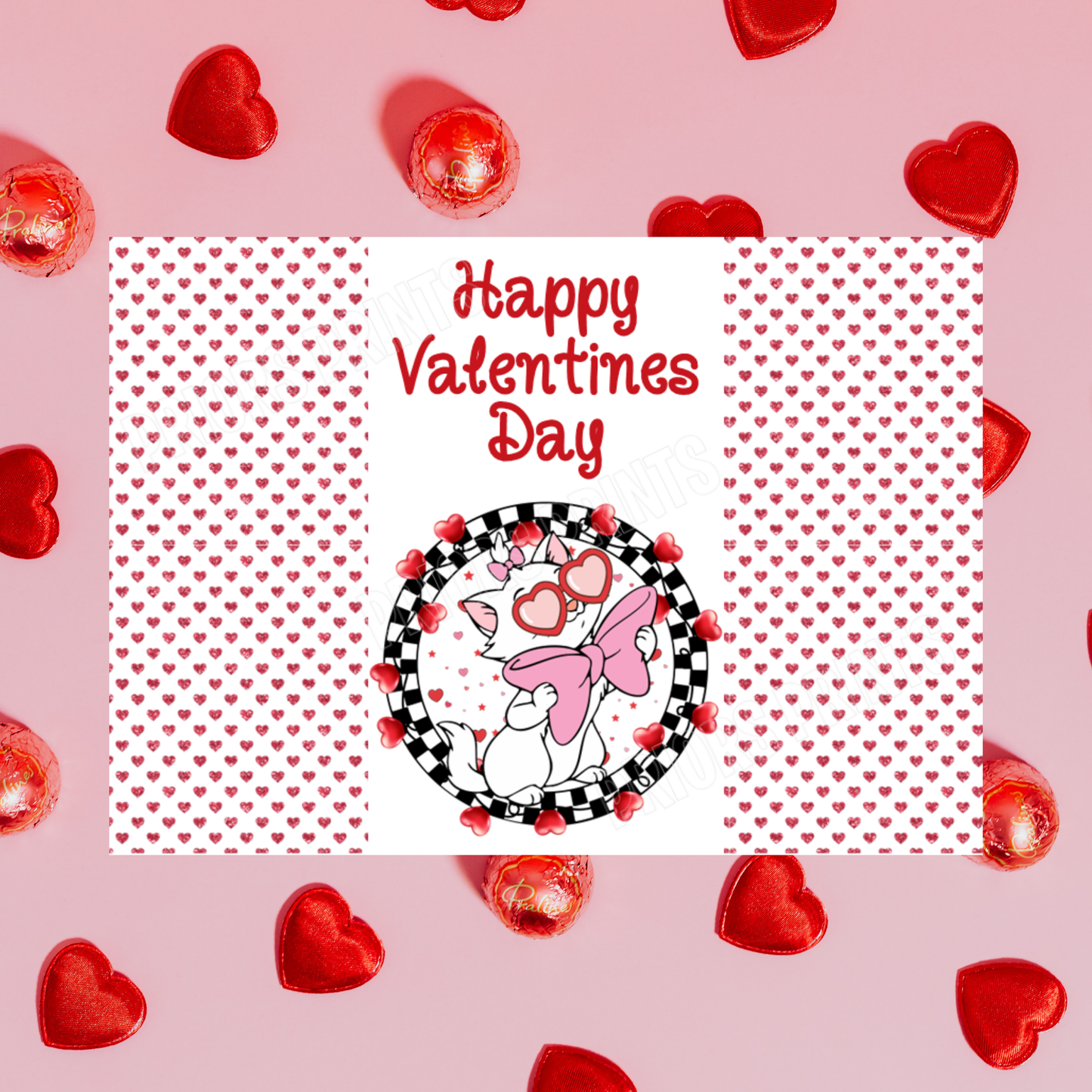 Disney Character Personalised Valentines Day Chocolate Bar Wrappers 3 I Lilo and Stitch I Beauty & The Beast I Tinkerbell I Aristocats I Sleeping Beauty Angel