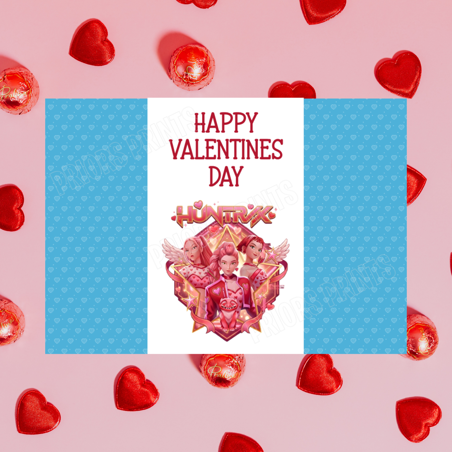 K-Pop demon Hunters Valentines Chocolate Bar Wrapper I K Pop demon Hunters I Rumi I Zoey I Mira I Huntrix I Saja Boys I Jinu I Romance