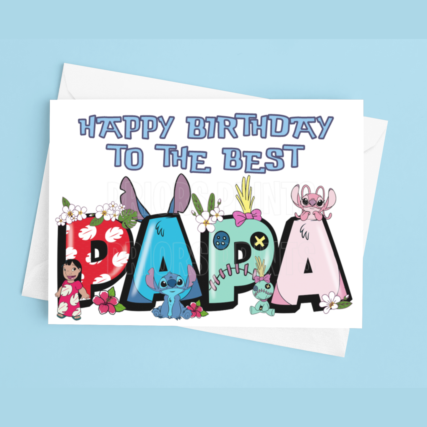 Happy Birthday Mixed Character- To the best Dad or Papa