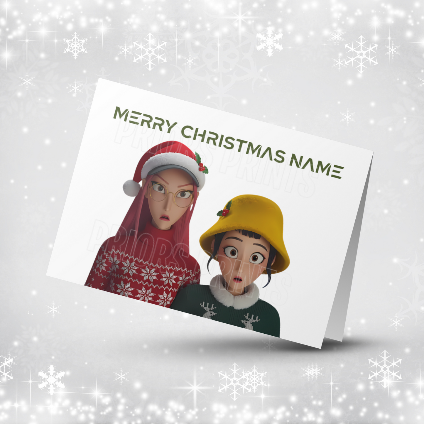 K Pop Demon Hunters Personalised Christmas Card NEW