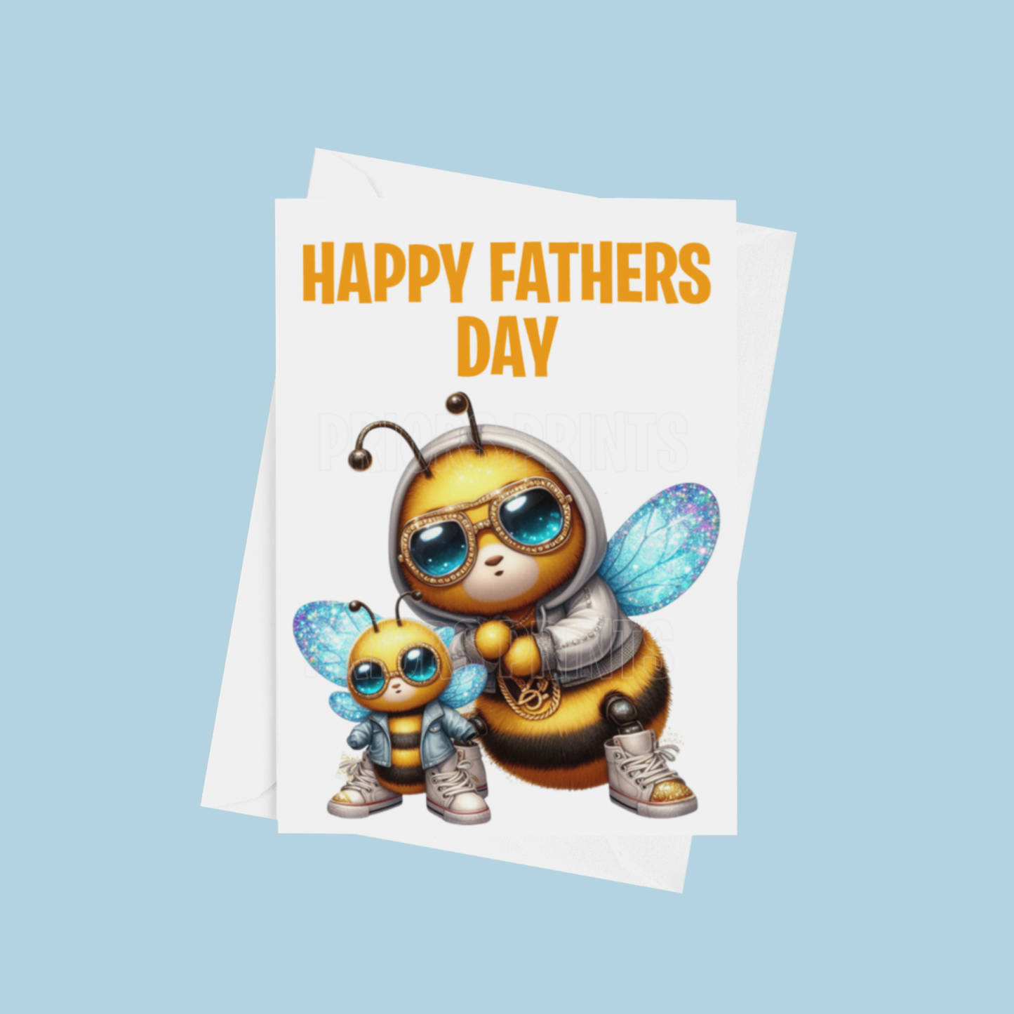 Father & Child Cool Animals Happy Fathers Day Card