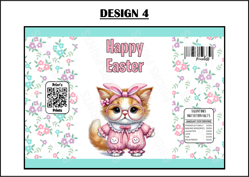 Easter Animals with Bunny Ears Treat Packets (Medium Sized)