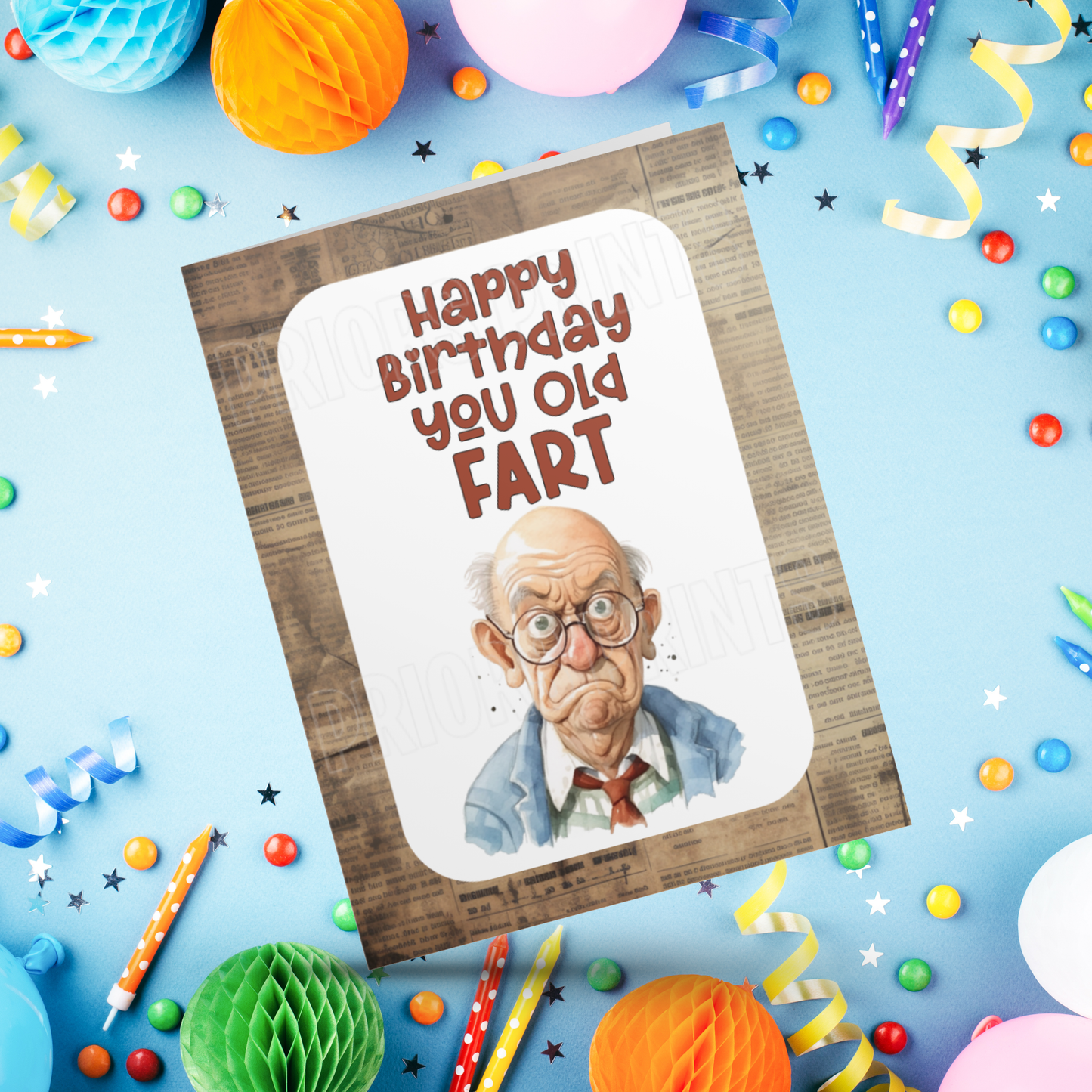 Funny Offensive Old Man Birthday Card I Old Cunt I Old Bastard I Old Git I Old Fart I Old Twat