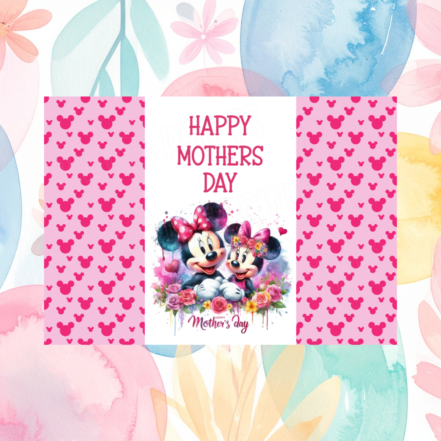 Minnie Mouse Happy Mothers Day Chocolate Bar Wrapper