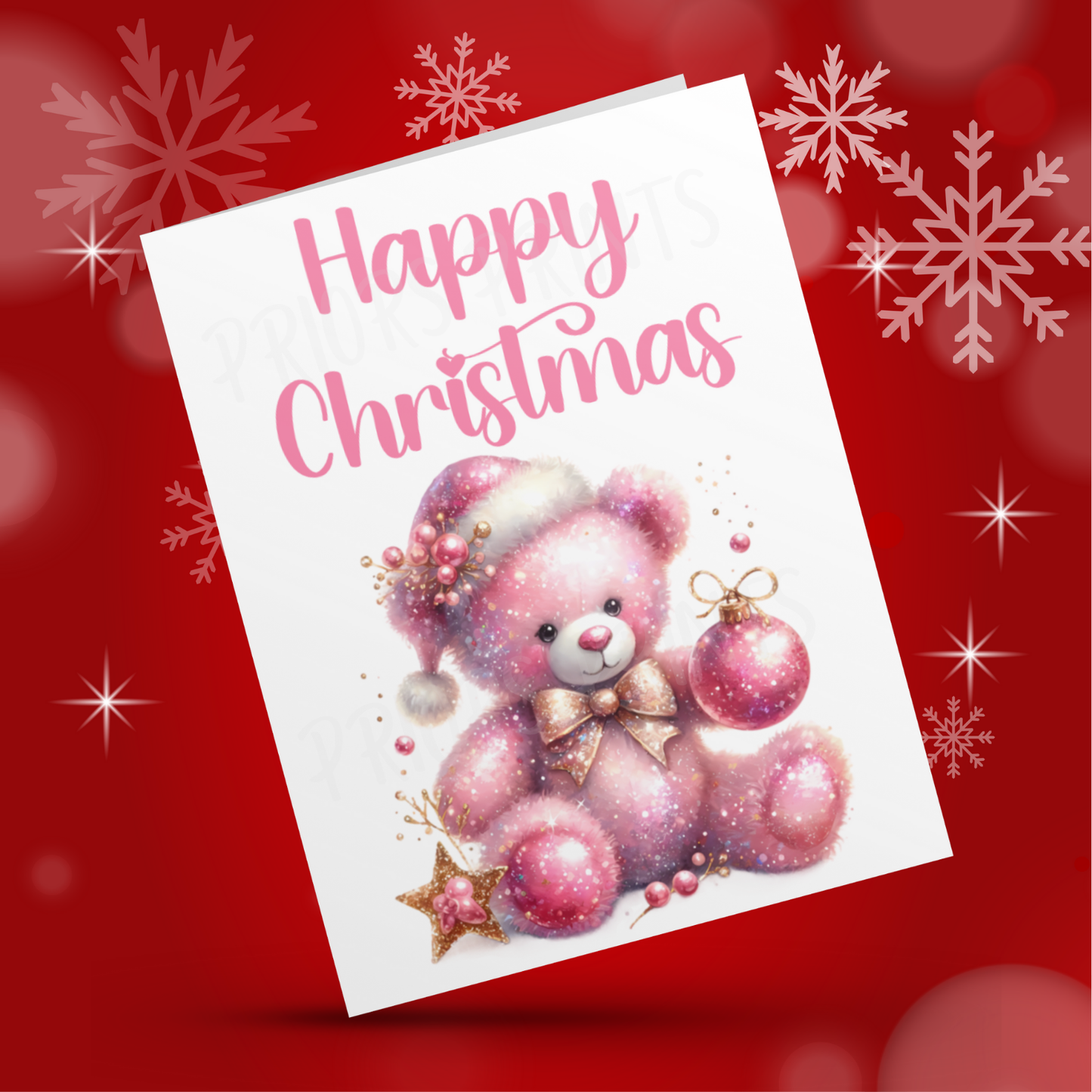 Cute Pink Christmas Cards