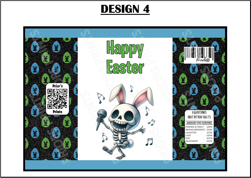 Easter Skeleton Treat Packets (Medium Sized)