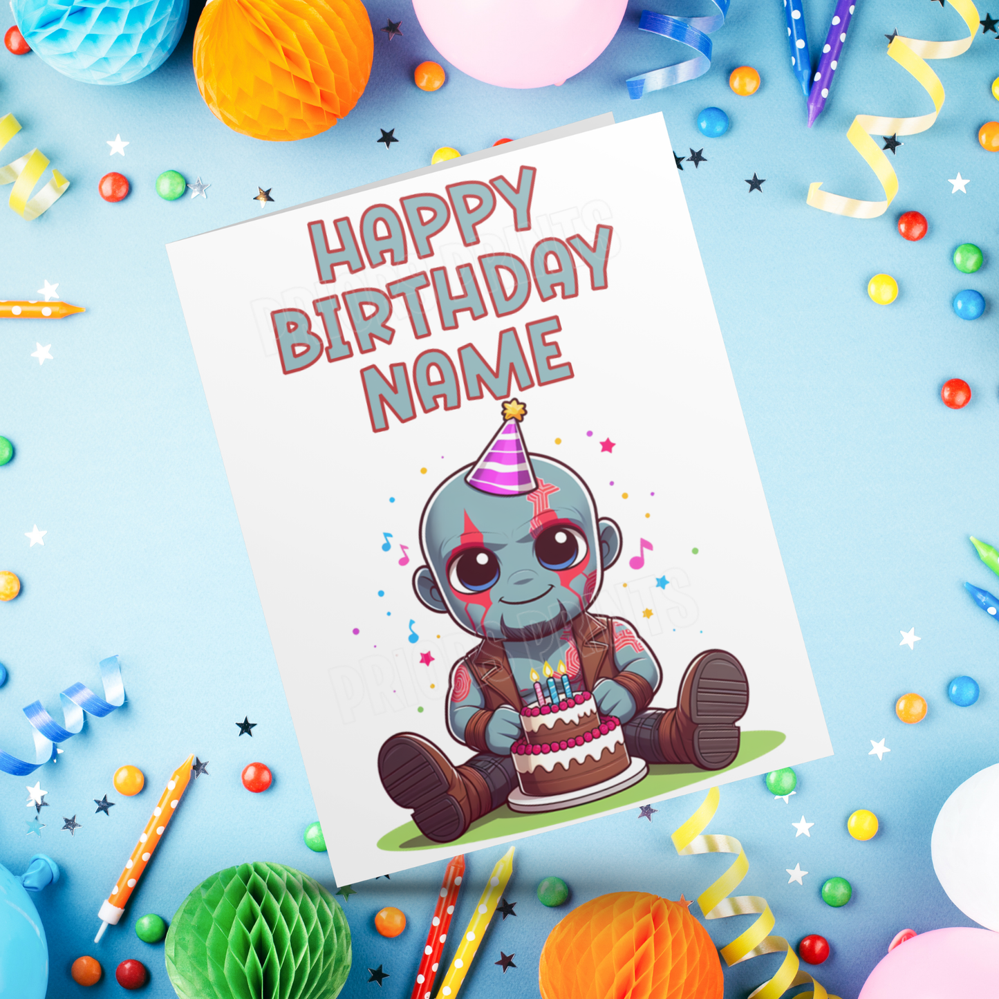Cute Superhero Personalised Birthday Card I Marvel