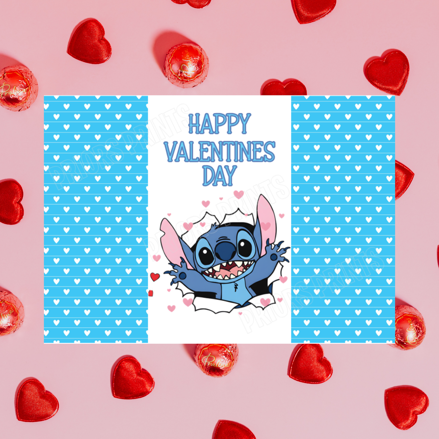 Lilo & Stitch Valentines Day Chocolate Bar Wrappers 2 I Stitch I Angel