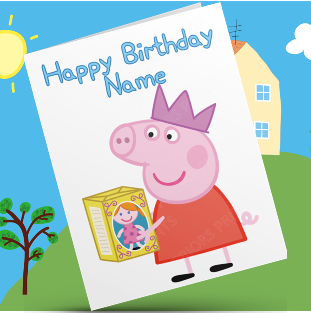 Peppa Pig Personalised Birthday Card