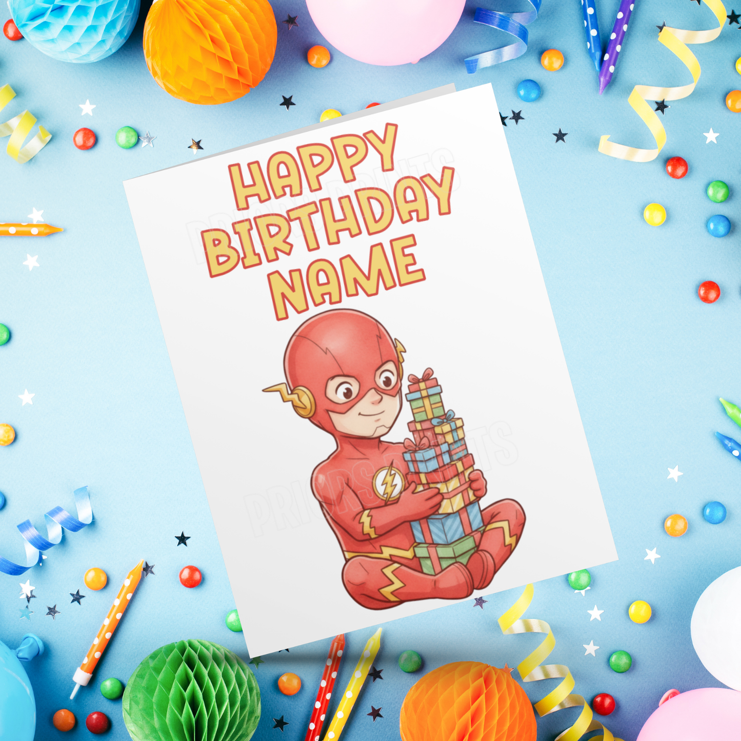 Personalised The Flash Birthday Card I Marvel I Superhero