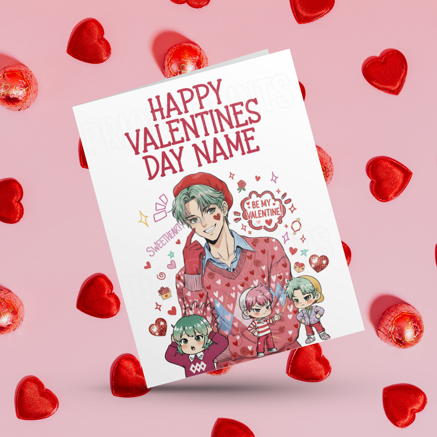 K-Pop demon Hunter Boys Personalised Valentines Card I Saja Boys I Jinu I Abs I Abby I Mystery I Romance I Baby