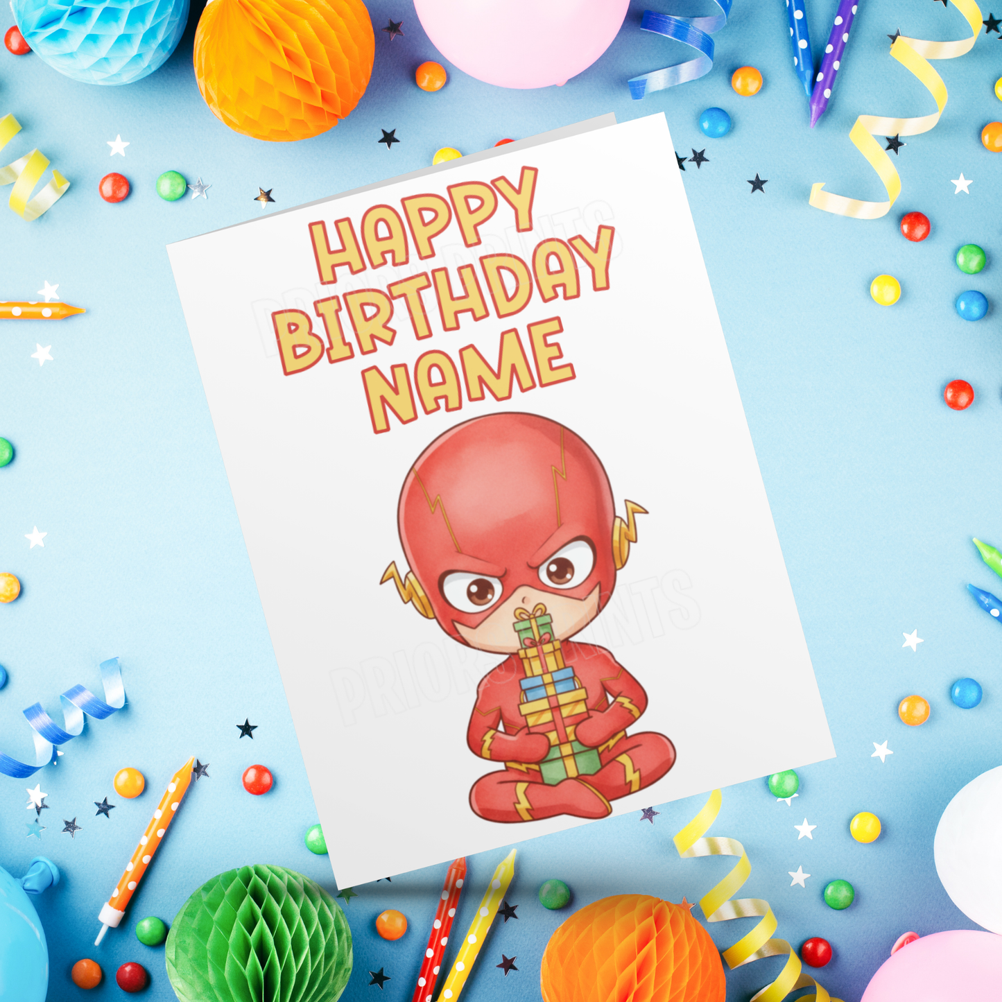 Personalised The Flash Birthday Card I Marvel I Superhero