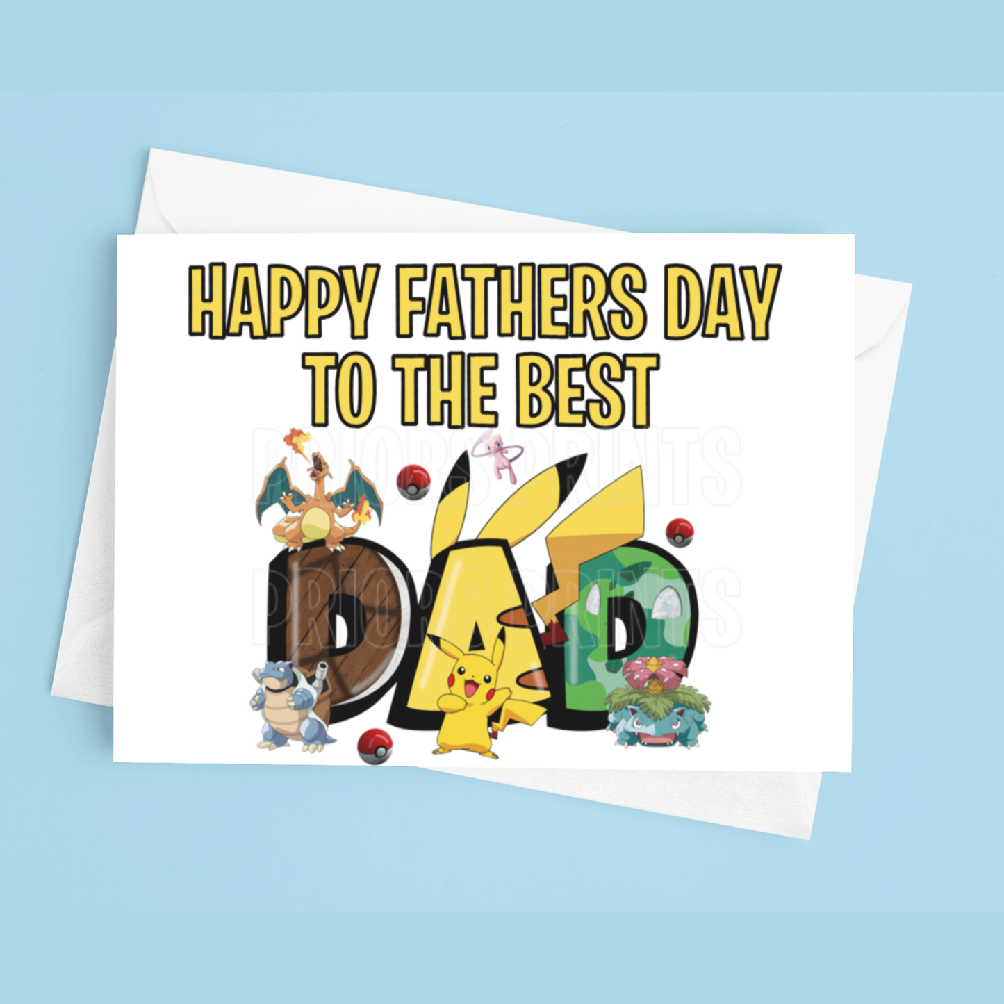 Fathers Day Card Mixed Character- To the best Dad or Papa