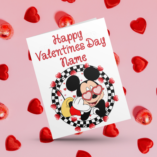 Disney Character Personalised Valentines Day Card 2 I Minnie I Mickey I Winnie The Pooh I Lion King I Lady & The Tramp I Dumbo I Pluto