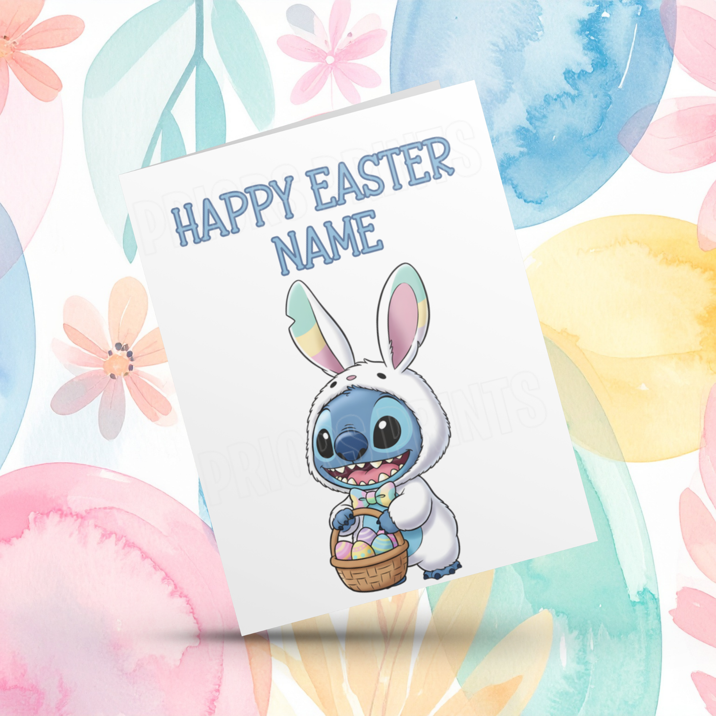 Stitch Personalised Easter Card
