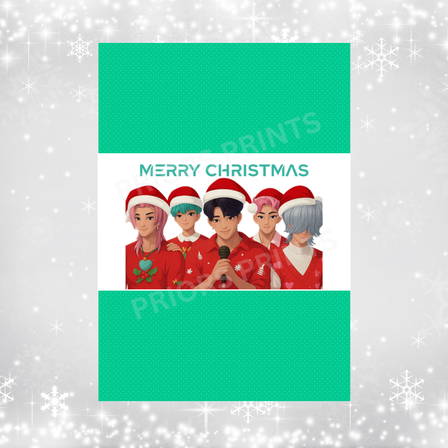 K Pop Demon Hunter Christmas Chocolate Bar Wrapper