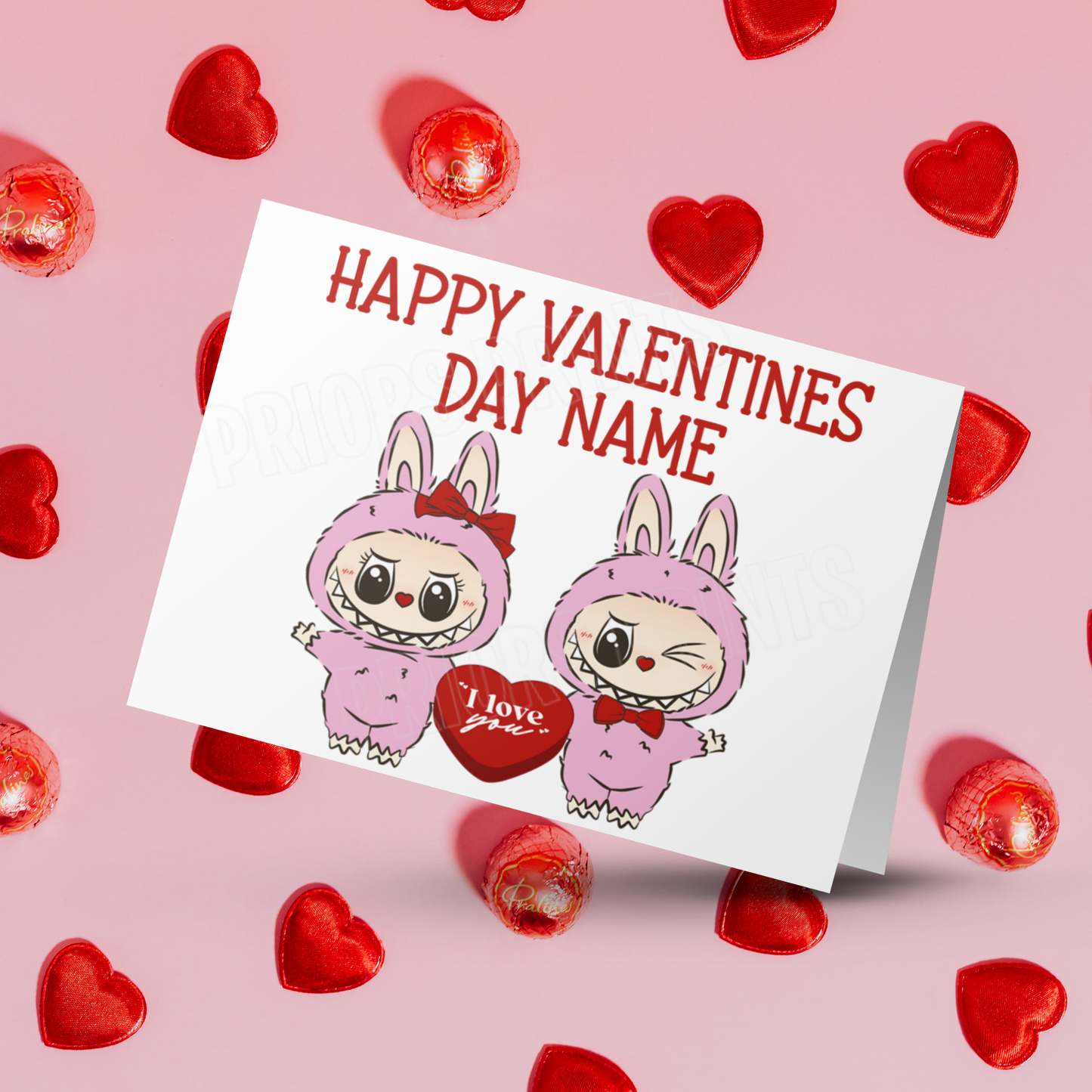 Personalised Labubu Valentines Day Card 2