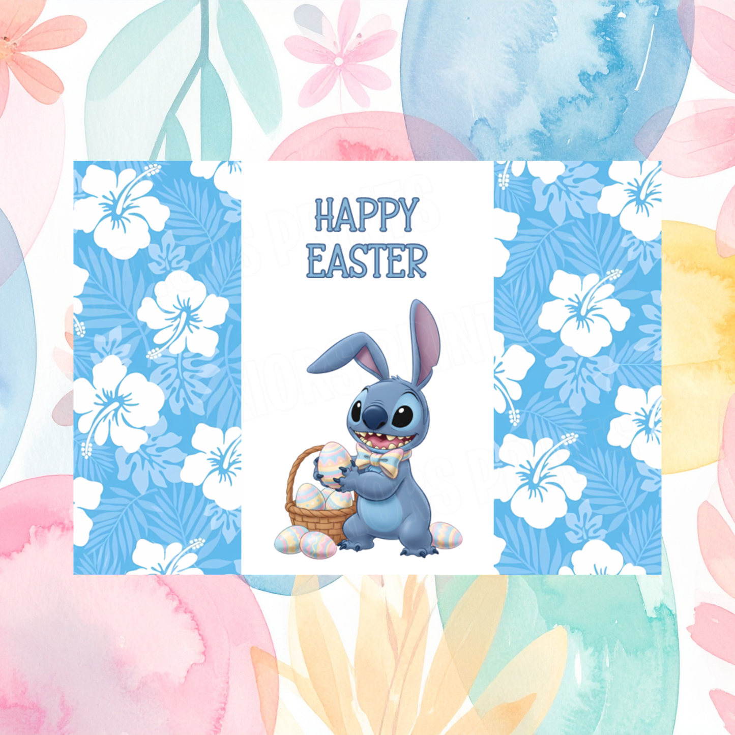Stitch Easter Chocolate Bar Wrapper