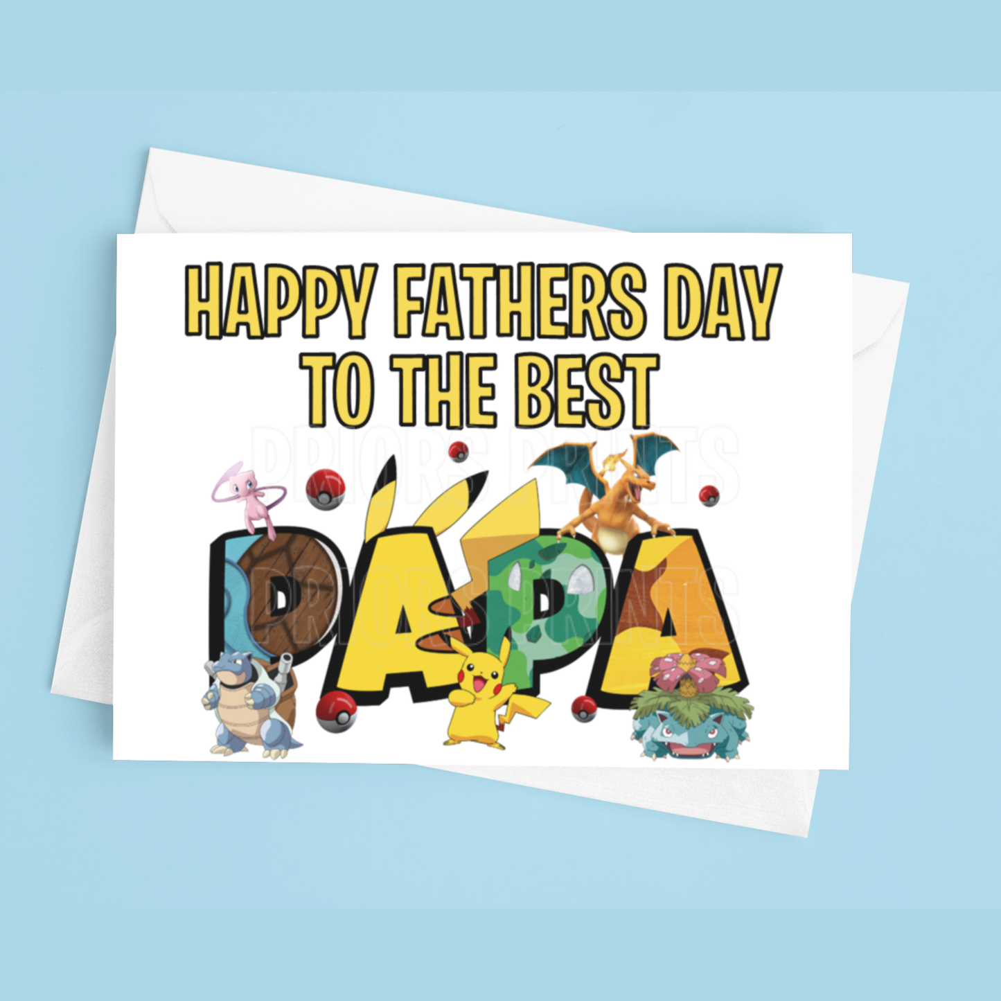 Fathers Day Card Mixed Character- To the best Dad or Papa