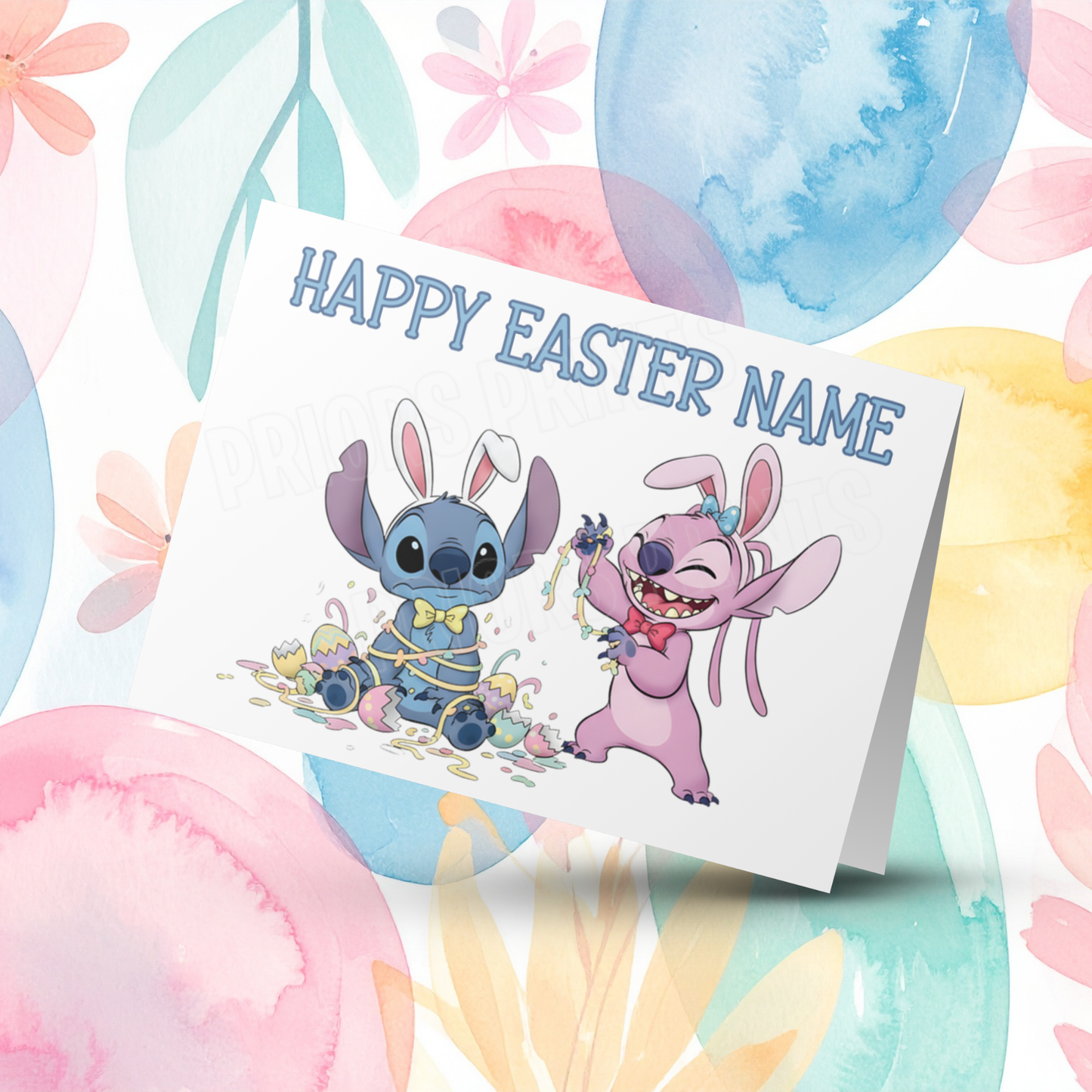 Stitch Personalised Easter Card