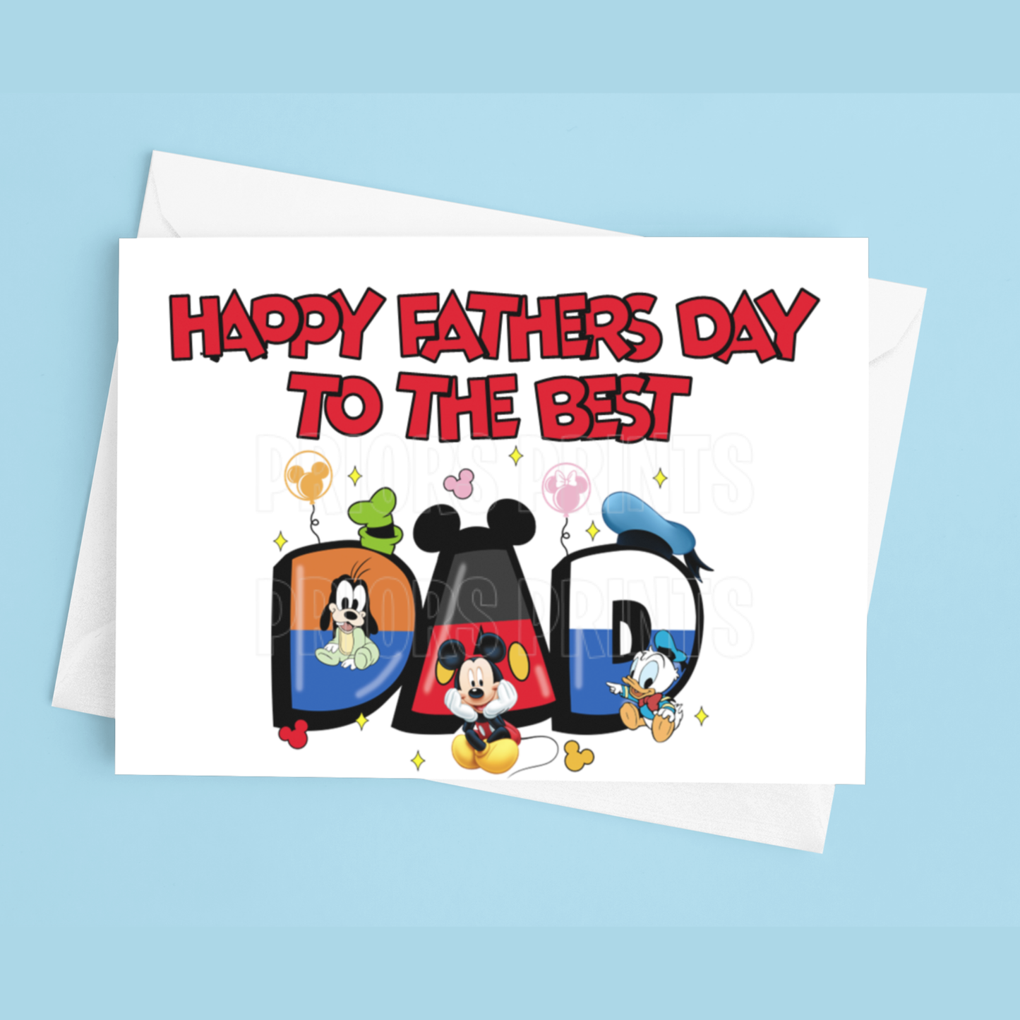 Fathers Day Card Mixed Character- To the best Dad or Papa