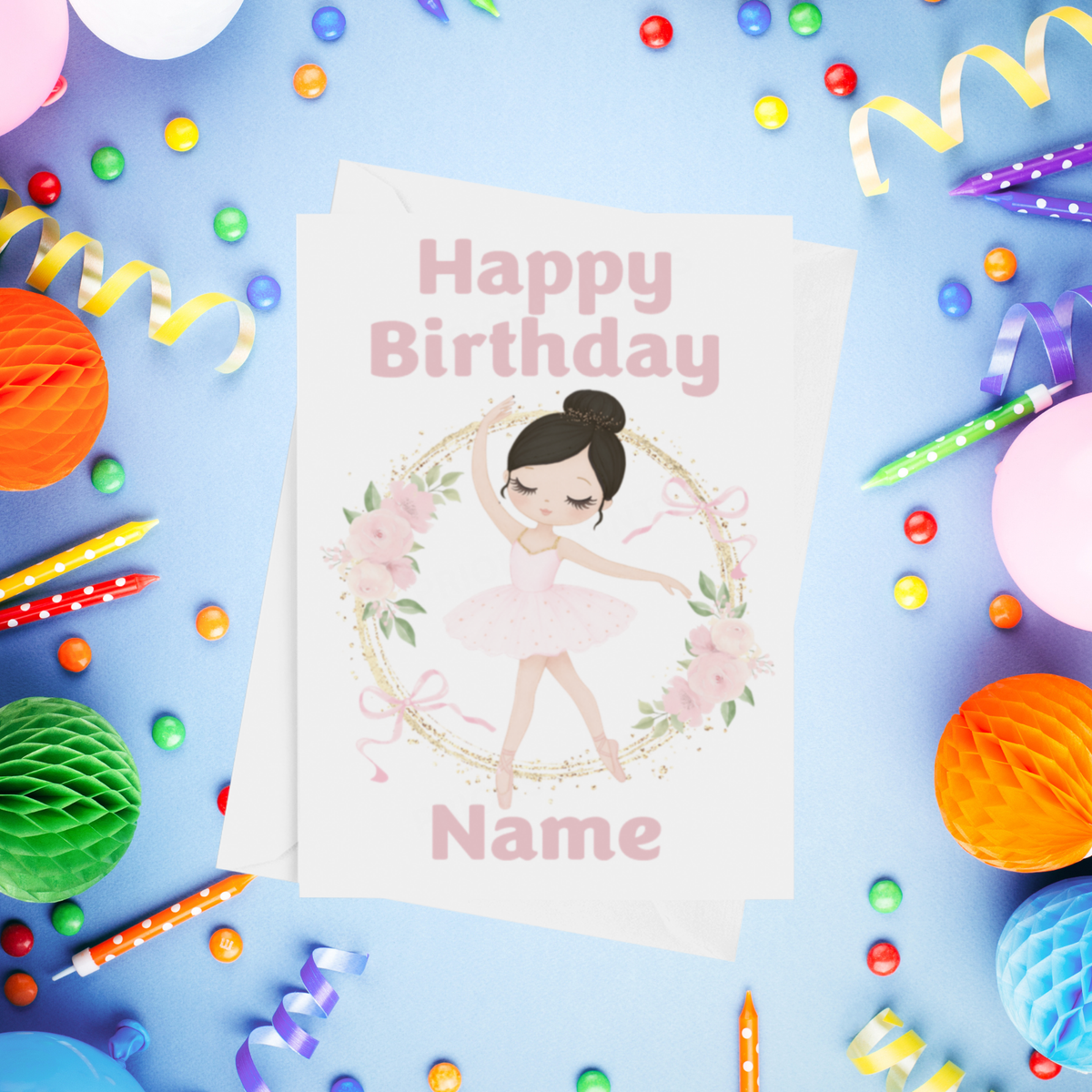 Ballerina Personalised Birthday Card