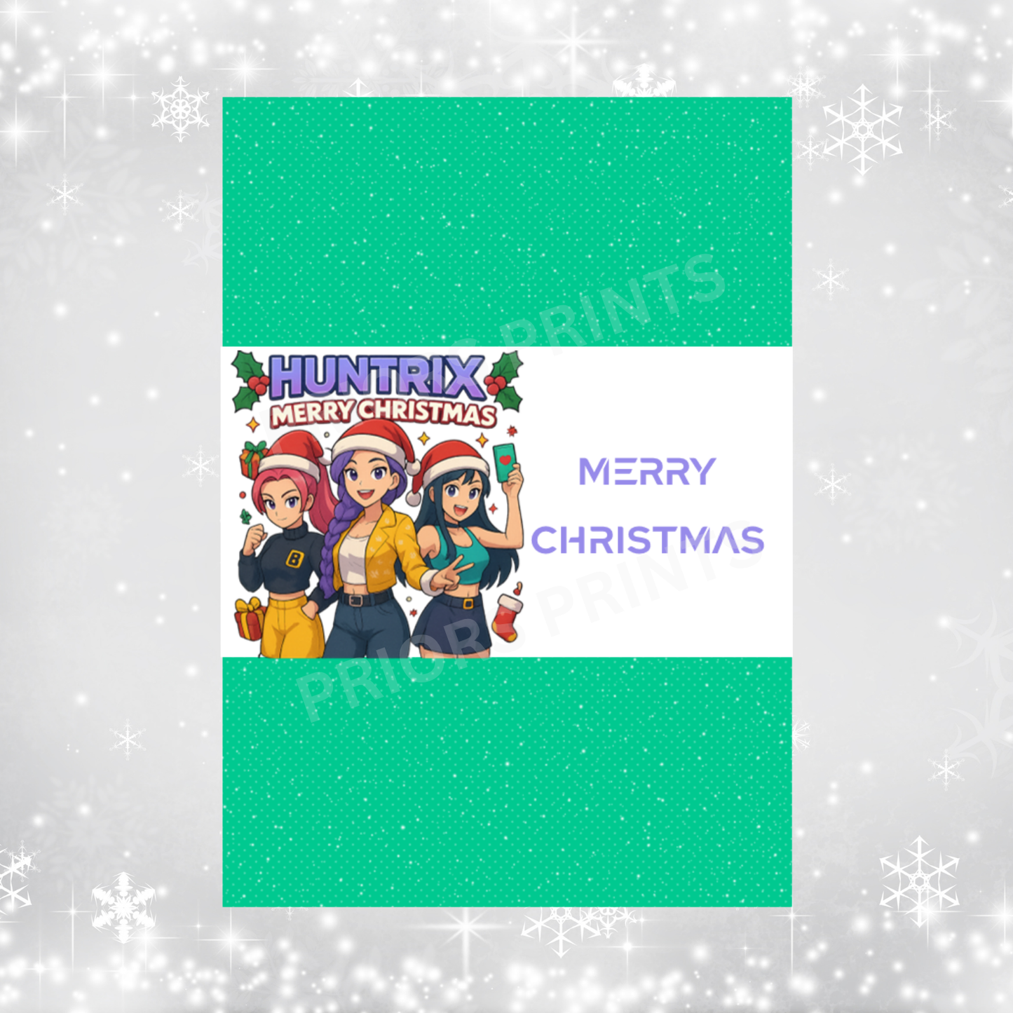 K Pop Demon Hunter Christmas Chocolate Bar Wrapper