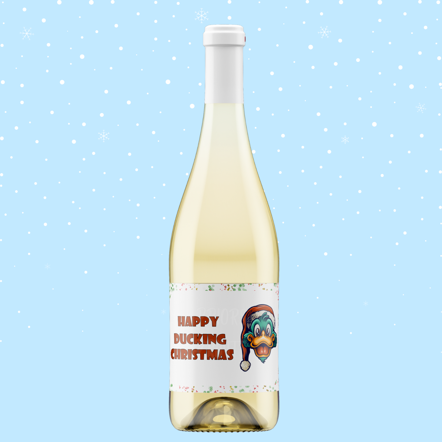 Christmas Themed Wine Bottle Labels